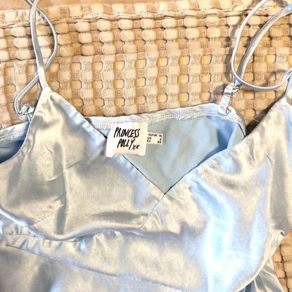 Princess Polly Baby Blue Silk Mini Dress - Picture 7 of 7